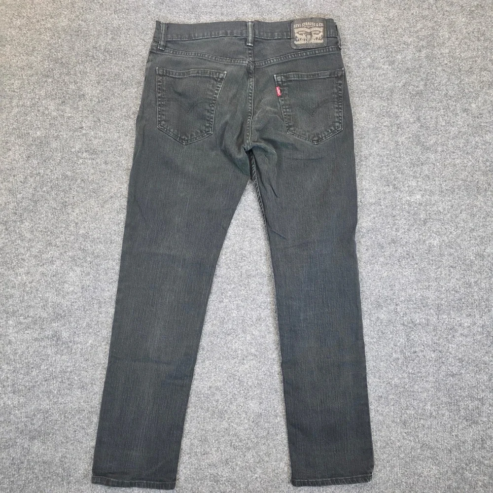 Levis 511 Slim Fit Jeans Mens 32x30 Black Denim Straight Leg Casual 511-0168